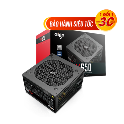 Nguồn máy tính AIGO VK650 - 650W (85 Plus/ Active PFC/ Single Rail)