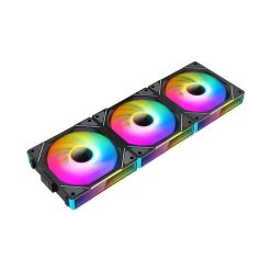 KIT FAN LEOPARD LED ARGB GIÓ XUÔI GHEP NỐI KHÔNG DÂY (KIT 3 FAN) ĐEN