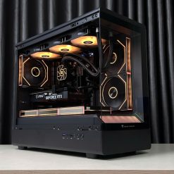 VỎ CASE JUNGLE LEOPARD MS-01 BLACK KÈM 3 FAN LED RGB (Micro ATX/ Màu Đen)