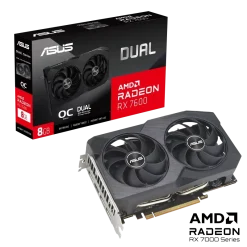 VGA ASUS DUAL RADEON RX 7600 V2 OC 8GB GDDR6 (DUAL-RX7600-O8G-V2)
